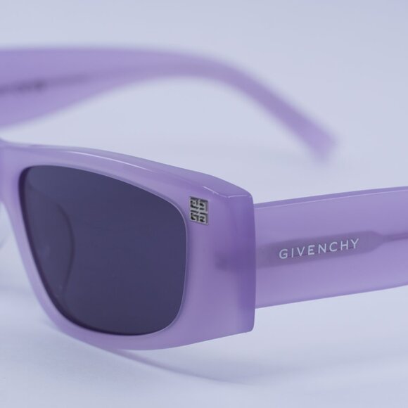 🕶️ New Givenchy GV40048F 78A Sunglasses - Shiny Lilac Frame, Grey Lenses - Picture 9 of 11